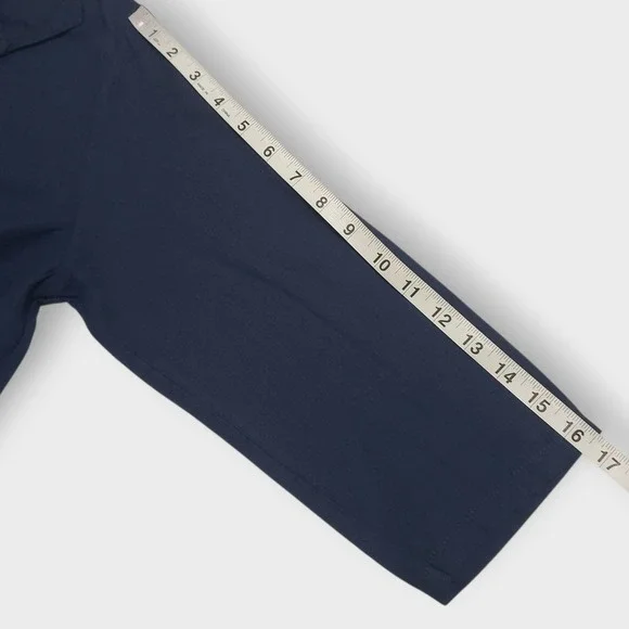 Terzo Millennio Navy Blue Linen Cotton Tunic Dress Made in Italy Medium Pockets - Picture 8 of 10